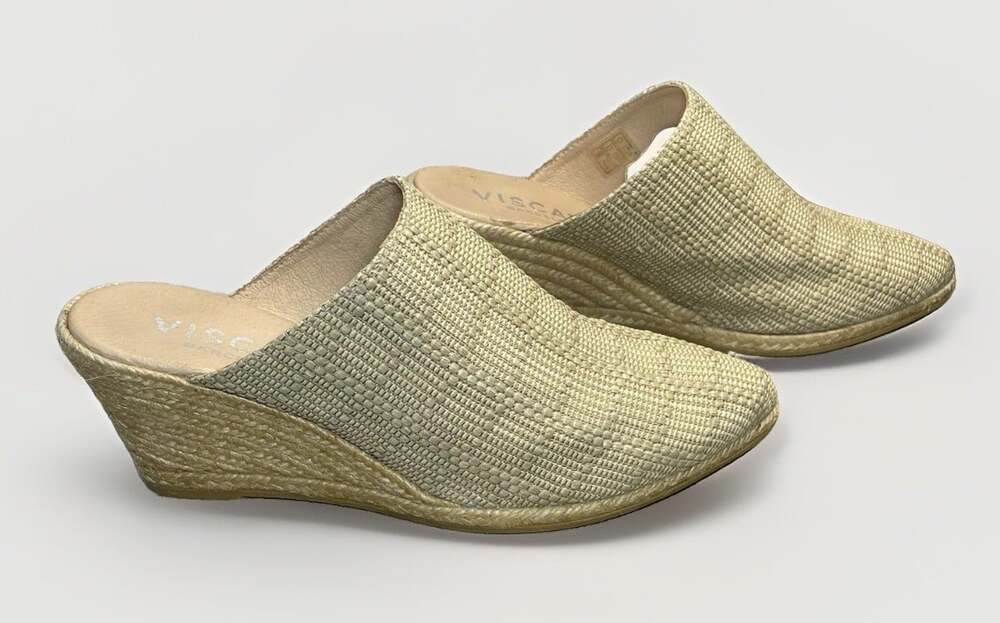 Vicata Barcelona Women EU 40 US 9/9.5 Espadrilles Mules Wedges Made In Spain
